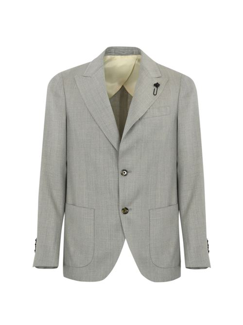 Giacca Iconic Drop 7 reg in misto lana, viscosa e lino grigio chiaro LARDINI | ES688AE ESIF64507910